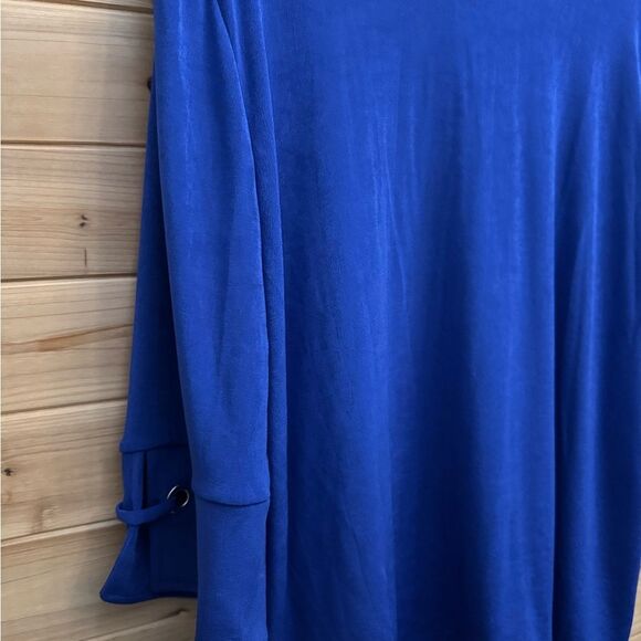 Chicos Travelers Size 3/XL Cobalt Blue Open Front Anti Wrinkle Cardigan - Picture 6 of 11